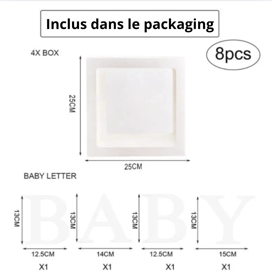 4 cubes à ballons BABY