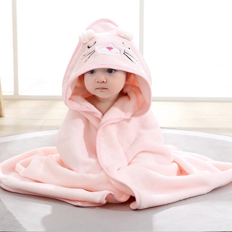Serviette de bain douce à capuche