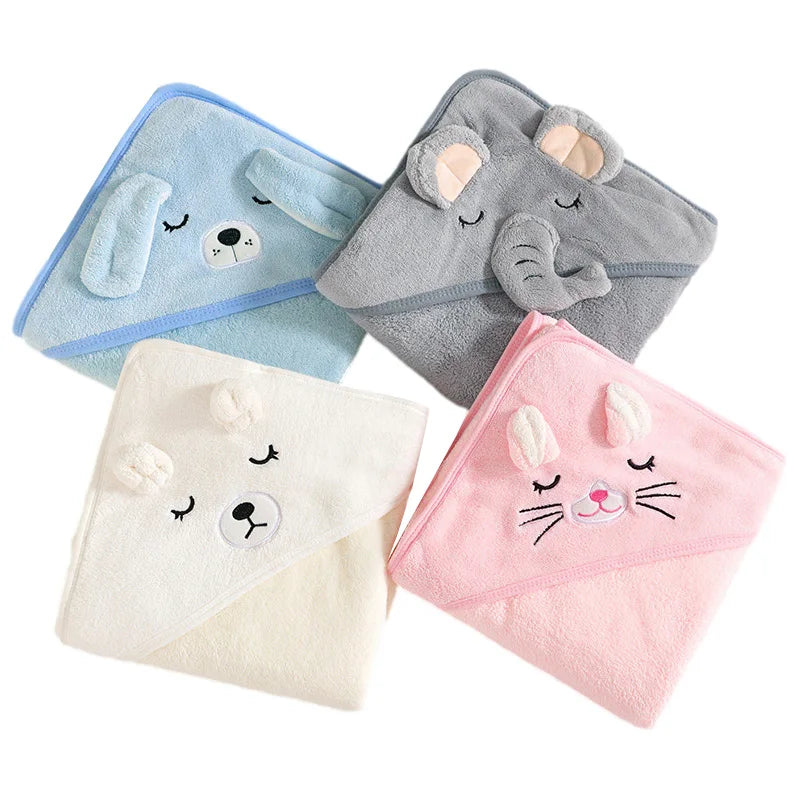 Serviette de bain douce à capuche