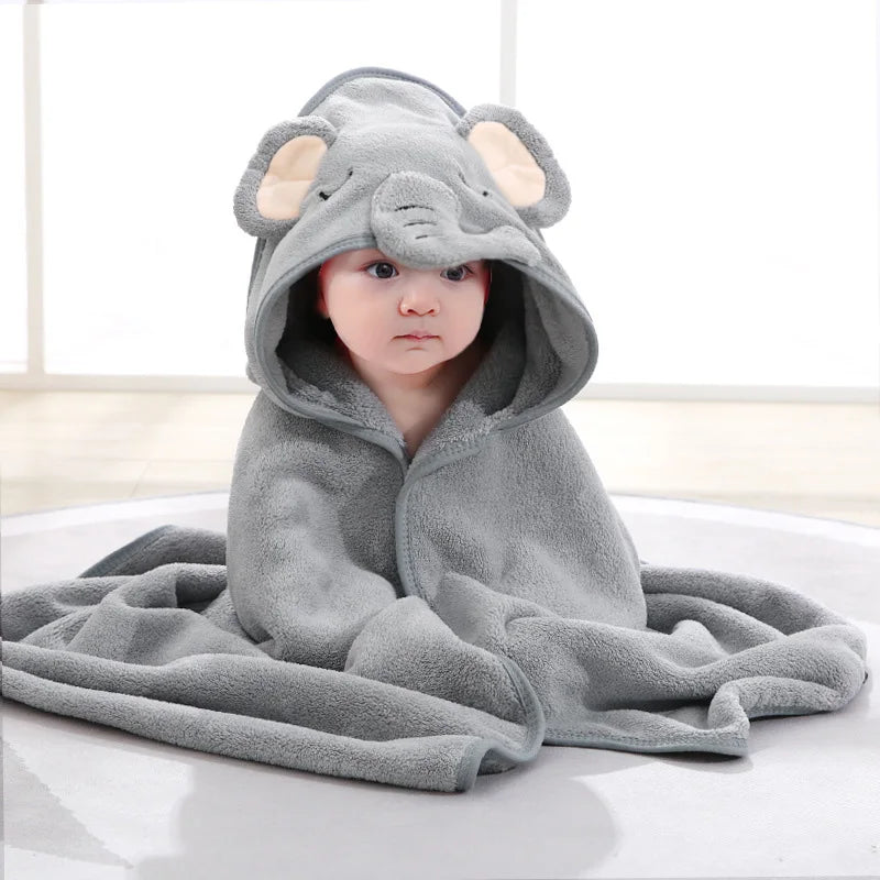 Serviette de bain douce à capuche