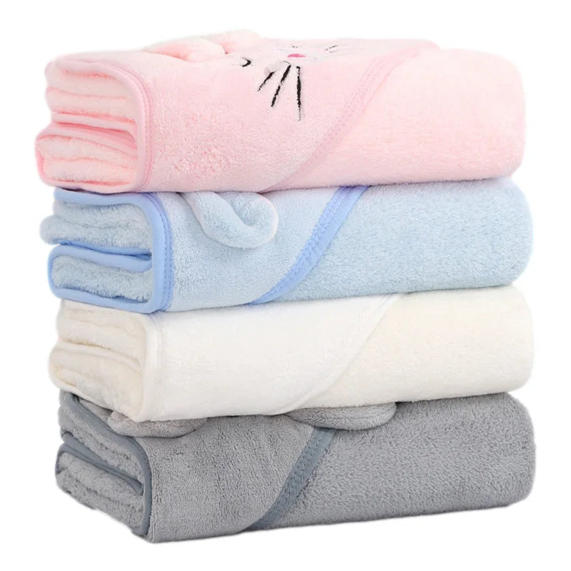 Serviette de bain douce à capuche