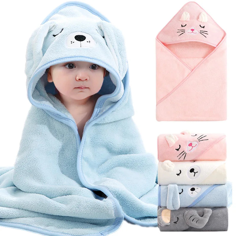Serviette de bain douce à capuche