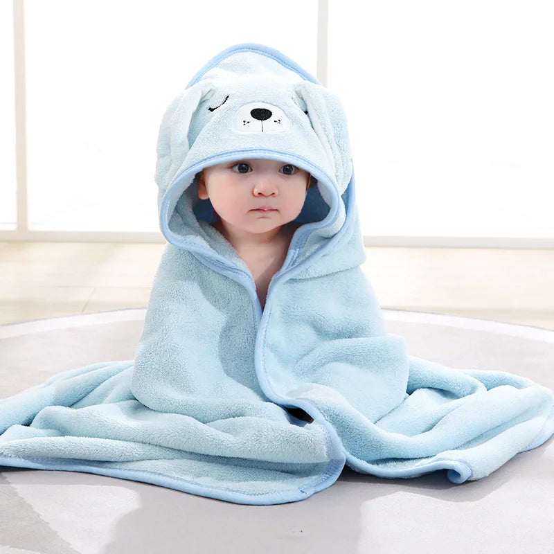 Serviette de bain douce à capuche