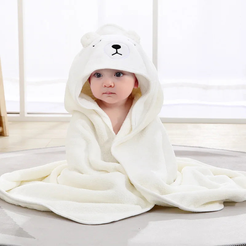 Serviette de bain douce à capuche